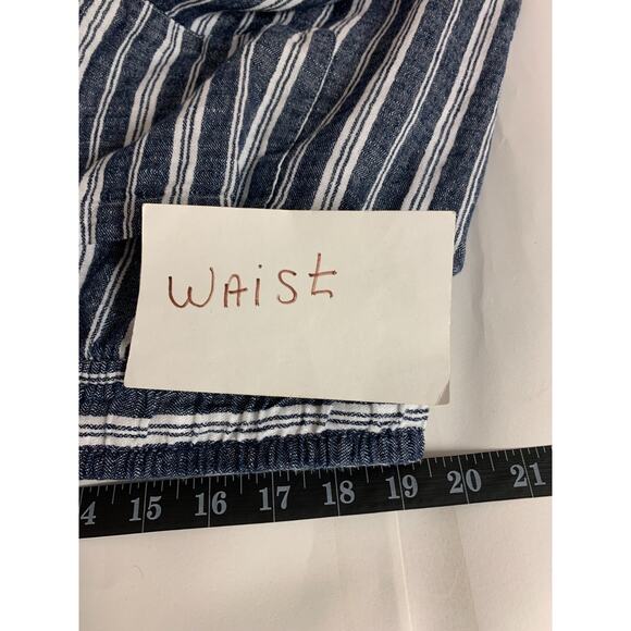 Old Navy Pants Womens Size XL Navy & White Striped Linen Blend Beach Coastal - Picture 7 of 9